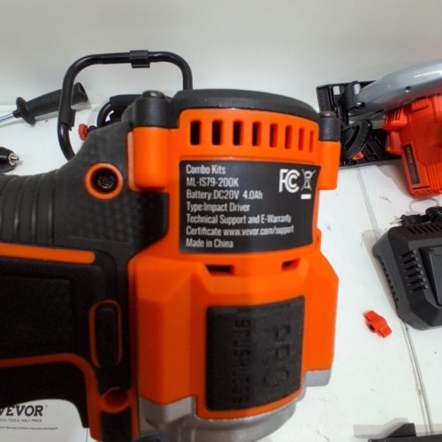 9PC CORDLESS POWER TOOL COMBO KIT - CORDLESS DRILL, IMPACT DRIVER, BATTERIES, CHARGER, RECIPROCATING SAW, CIRCULAR SAW, AND WORK LIGHT - ORANGE / BLACK (MODEL: ML-IS79-200 K) image 15