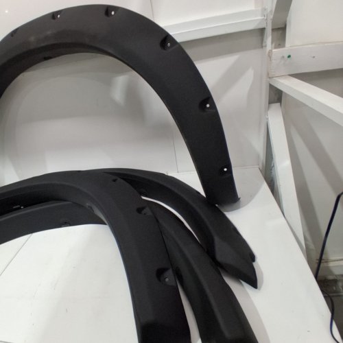 4PC ECOTRIC FENDER FLARES COMPATIBLE WITH VARIOUS RAM MODELS - TEXTURED BLACK RIVET (MODEL: ‎VC-LYAP-247) image 4