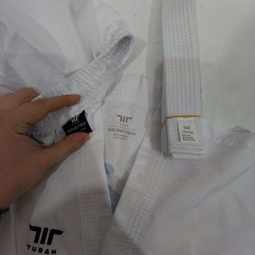 YOUTH 3PC TUSAH MARTIAL ARTS UNIFORM - 000/120CM - WHITE image 2