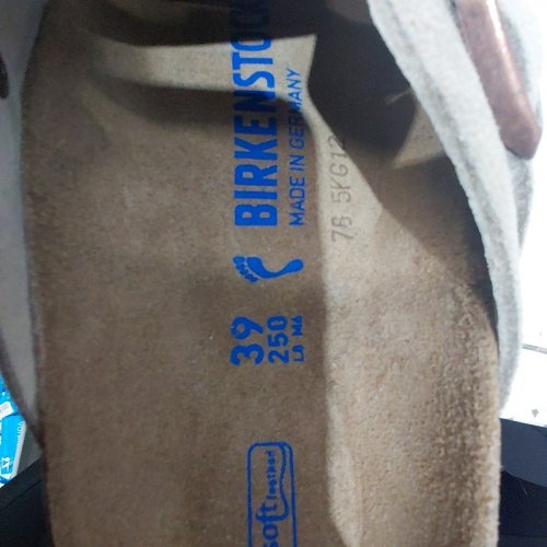 ADULT UNISEX BIRKENSTOCK BOSTON BS SUEDE LEATHER FOOTBED SANDALS- M:6, W:8 - TAUPE image 4