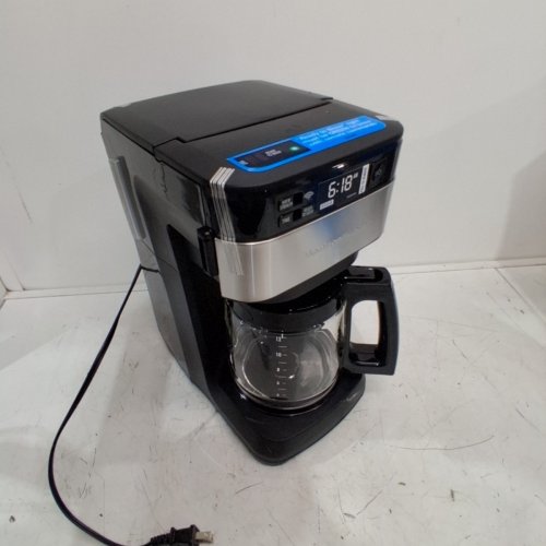 HAMILTON BEACH 12-CUP SMART DROP COFFEE MAKER, COMPATIBLE WITH ALEXA - 60OZ - BLACK/STAINLESS STEEL (MODEL: 49350R) image 3