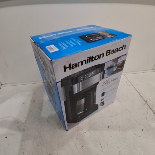 HAMILTON BEACH 12-CUP SMART DROP COFFEE MAKER, COMPATIBLE WITH ALEXA - 60OZ - BLACK/STAINLESS STEEL (MODEL: 49350R) image 6