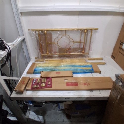 ALLEWIE METAL VINTAGE BED FRAME - TWIN - GOLD (MODEL: LFHHH004) image 2
