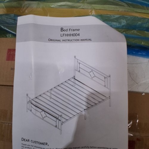 ALLEWIE METAL VINTAGE BED FRAME - TWIN - GOLD (MODEL: LFHHH004) image 5