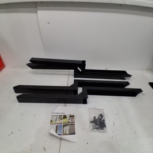4PK HEAVY DUTY FENCE POST REPAIR KIT - 4.7" X 2" X 34.8" - BLACK image 3