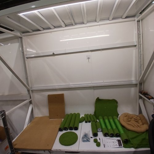 PEQULTI MULTI-LEVEL CAT TOWER WITH 2 DOOR CONDO FOR LARGE BREED CAT - GREEN (MODEL: AMT0110GN) image 2