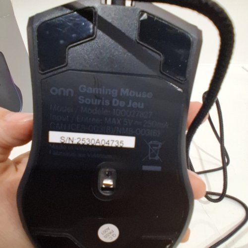 ONN RGB WIRED ADJUSTABLE DPI GAMING MOUSE WITH LED LIGHTING (MODEL:100027827) image 6