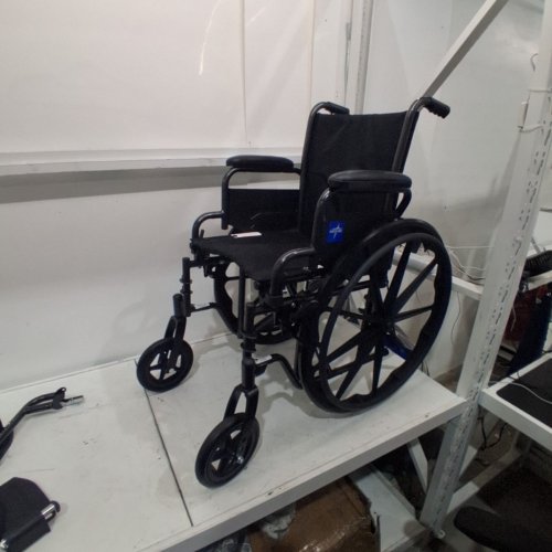 MEDLINE GUARDIAN K1 WHEELCHAIR - 16" SEAT - 300LB CAPACITY - BLACK (MODEL: K1166N22S) image 3