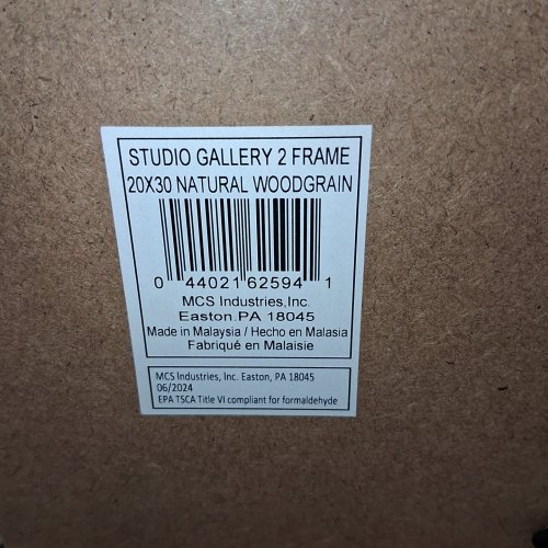 MCS WALL PICTURE FRAME - 20" X 30" - NATURAL WOODGRAIN image 2
