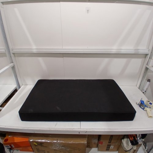 BLACK UPHOLSTERED OUTDOOR SEAT CUSHION - 45.5" X 26" X 5" - BLACK image 2