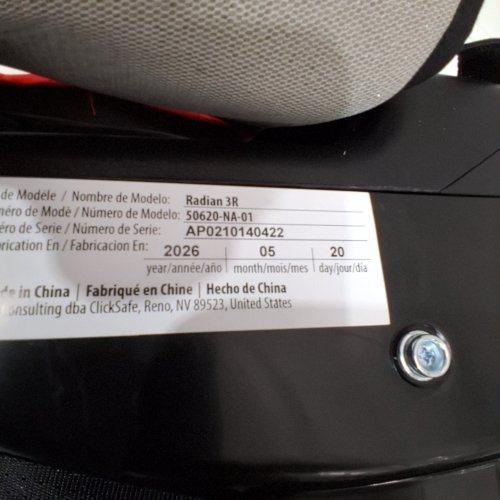 DIONO RADIAN 3R 3-IN-1 CONVERTIBLE REAR/FORWARD FACING CAR SEAT FOR UPTO 10 YEARS - 120LBS CAP - JET BLACK (MODEL: 50620-NA-01) image 2