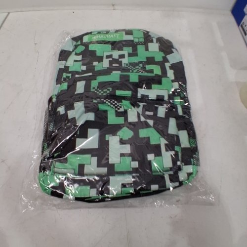 KIDS MINECRAFT BACKPACK - 16" - GREEN\BLACK image 2
