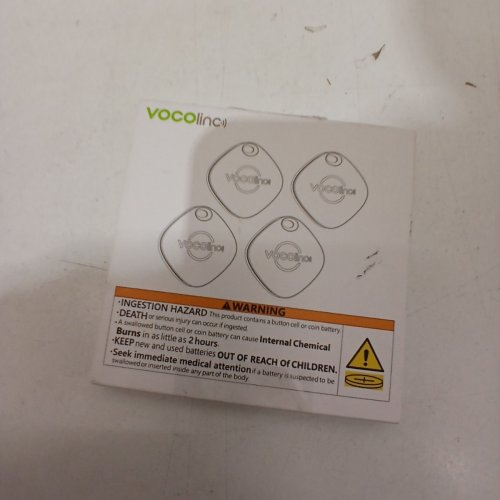 4PK VOCOLINC AIR TRACKER SMART TAGS FOR ANDOID & IOS - REMOVEABLE BATTERY - BLACK image 4