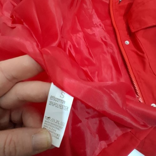 WOMEN'S HOODED WINDBREAKER/RAIN JACKET - SMALL - RED image 2
