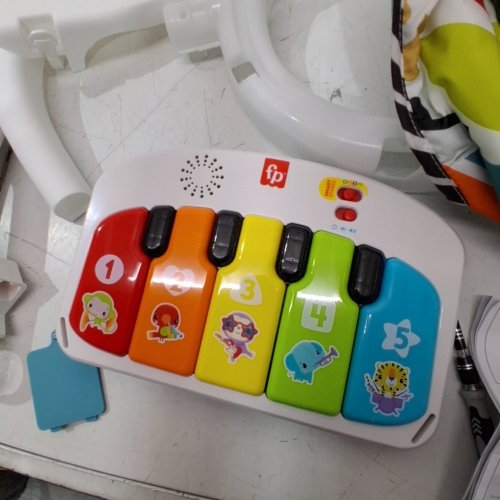 FISHER PRICE PORTABLE BABY CHAIR KICK AND PLAY SIT-ME-UP FLOOR SEAT WITH PIANO - MULTICOLOR (MODEL: HNB39) image 2