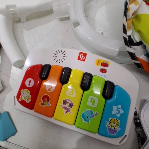 FISHER PRICE PORTABLE BABY CHAIR KICK AND PLAY SIT-ME-UP FLOOR SEAT WITH PIANO - MULTICOLOR (MODEL: HNB39) image 4