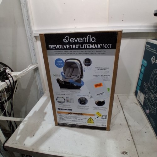 EVENFLO REVOLVE180 LITEMAX NXT BLUETOOTH INFANT CARSEAT WITH BASE AND SENSORYSOOTHE - MAX WEIGHT 22LBS - QUARTZ/GREY (MODEL: CS160412545C) image 6