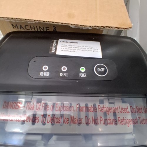 EUHOMY COUNTERTOP ICE MAKER - MAKES 26LBS/DAY - 115V - BLACK (MODEL: IM-06D) image 2