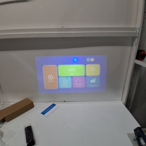 DR.J PORTABLE 1080P WIFI MOVIE PROJECTOR FOR UP TO 170" SCREEN - WHITE (MODEL: PT-06) image 2