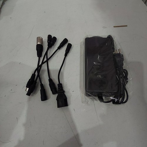 LITHIUM BATTERY CHARGER WITH MUTLIPLE PLUGS 84V - 5A - BLACK image 2