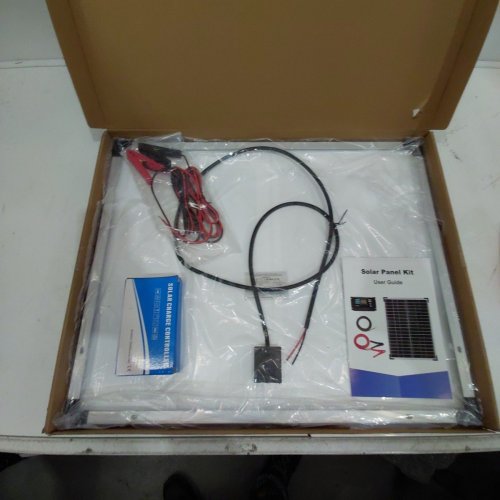 LEPITERY SOLAR PANEL KIT 50W WITH 10A CHARGE CONTROLLER MONOCRYSTALLINE AND EXTENSION CABLE - BLACK - (MODEL: LP-SP50-A03) image 2