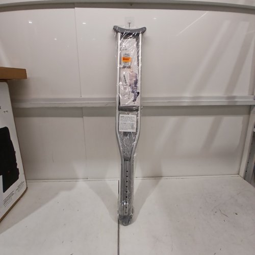BIOS LIVING MEDICAL ADULT ALUMINUM CRUTCHES - MEDIUM - GREY/SILVER (MODEL: 56036) image 2
