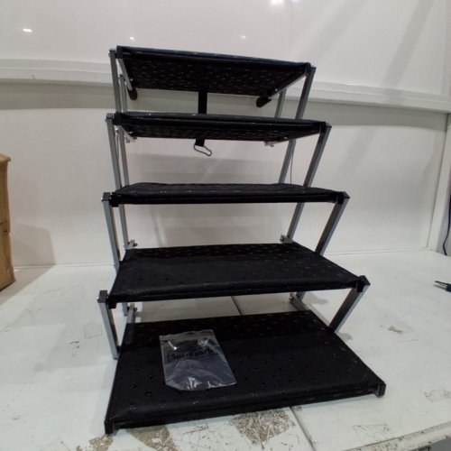 FOLDABLE DOG STAIRS FOR CAR, EXTRA WIDE PET RAMP FOR LARGE DOG 200LBS CAPACITY - 17" (MODEL: 5 STEPS) image 2