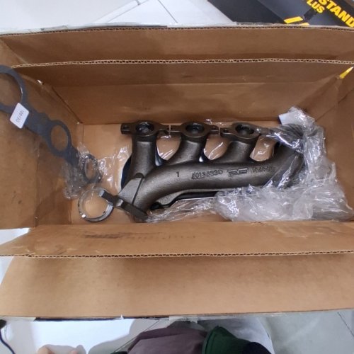 DORMAN ENGINE EXHAUST MANIFOLD LH WITH GASKET FOR GM TRUCK/SUV - CHROME (MODEL: 674-522) image 2