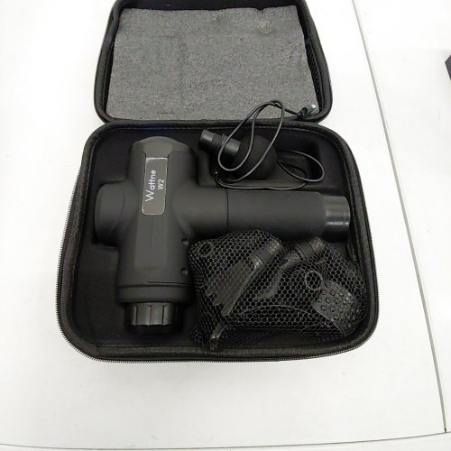 WATTNE MASSAGE DEEP TISSUE PERCUSSION MASSAGE GUN WITH ASSORTED ATTACHMENT HEADS - CARBON (MODEL: W2/RC-MG-010) image 3