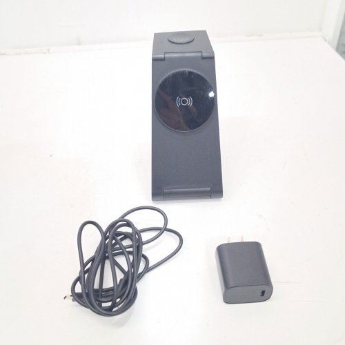 JUST WIRELESS 3-IN-1 FOLDABLE DESKTOP MAGNETIC CHARGING STATION FOR APPLE & ANDROID DEVICES - BLACK (MODEL: 04097-V) image 4