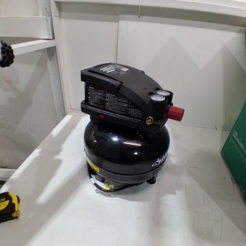 HUSKY OIL-FREE HAND-CARRY PANCAKE AIR COMPRESSOR - 1/3HP - 3 GAL - GREY/BLACK (MODEL: 0210342B) image 4