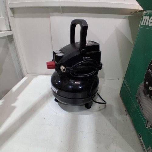 HUSKY OIL-FREE HAND-CARRY PANCAKE AIR COMPRESSOR - 1/3HP - 3 GAL - GREY/BLACK (MODEL: 0210342B) image 5