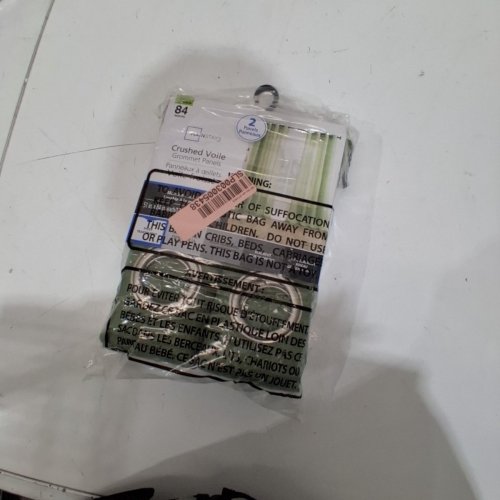 (2 PANELS) MAINSTAYS CRUSHED VOILE SHEER GROMMET CURTAINS - 51" X 84" - GREEN image 2