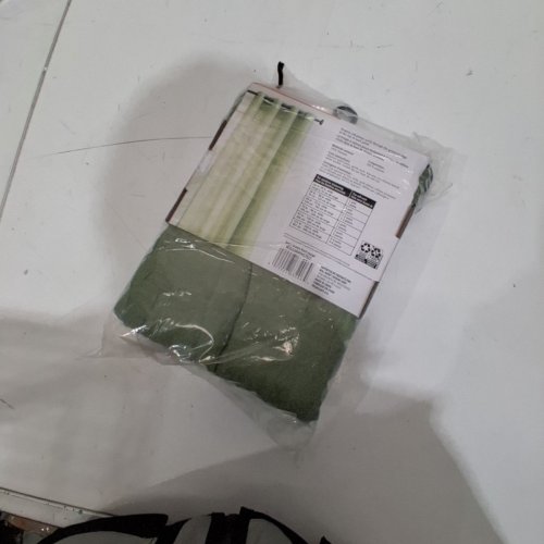 (2 PANELS) MAINSTAYS CRUSHED VOILE SHEER GROMMET CURTAINS - 51" X 84" - GREEN image 3