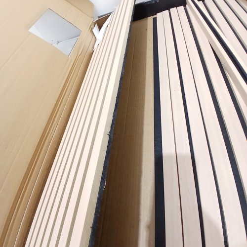 2PK ARTIKA SONOFOLD SLATTED WALL PANELS - 8FTX2FT - OAK AND BLACK FINISH (MODEL: 96RAT-SF-C10ABL/1949121) image 3