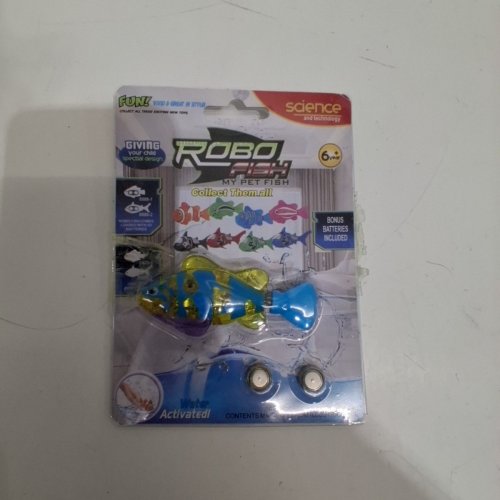 ROBO FISH WATER ACTIVATING FAKE AQUARIUM FISH - YELLOW/BLUE image 2