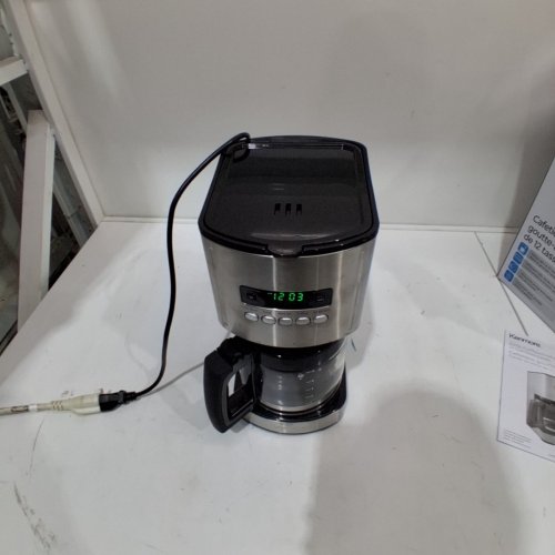 KENMORE AROMA CONTROL PROGRAMMABLE LCD COFFEE MAKER WITH REUSABLE FILTER - 12 CUP GLASS CARAFE - BLACK/BRUSHED STAINLESS (MODEL: KKCM12B) image 4