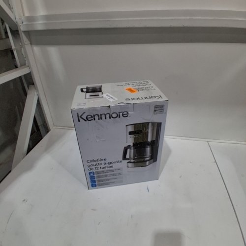 KENMORE AROMA CONTROL PROGRAMMABLE LCD COFFEE MAKER WITH REUSABLE FILTER - 12 CUP GLASS CARAFE - BLACK/BRUSHED STAINLESS (MODEL: KKCM12B) image 5