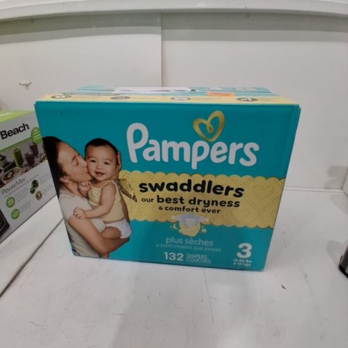 132PK PAMPERS SWADDLERS DIAPERS - SIZE 3 image 3