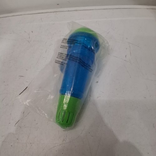 KIDS BATTERY FREE ECHO MICROPHONE TOY - 10" - BLUE/GREEN image 2