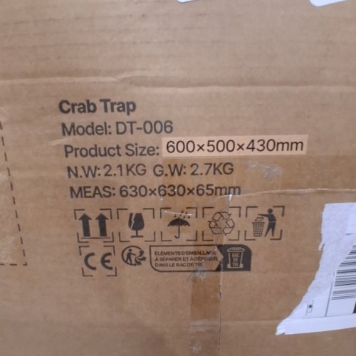 2PK VEVOR ROUND DOUBLE RING CRAB TRAP - 24" (MODEL: DT-006) image 2