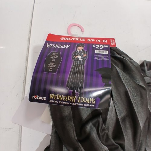 3PC WOMENS RUBIES WEDNESDAY ADDAMS NEVERMORE ACADEMY SCHOOL UNIFORM COSTUME - SMALL (4-6) image 3
