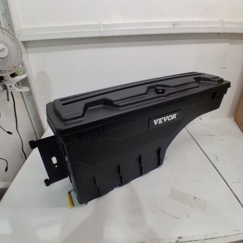 TRUCK BED STORAGE BOX, LOCKABLE LID, WATERPROOF ABS WHEEL WELL TOOL BOX COMPATIBLE WITH CHEVROLET SILVERADO 1500 GMC SIERRA 1500 2019-2021, DRIVE SIDE - 20L - BLACK (ZP20220406B01) image 4