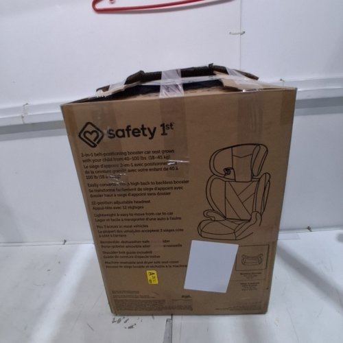 SAFETY 1ST 2-IN-1 LIGHTWEIGHT GROWMATE BELT-POSITIONING BOOSTER CAR SEAT WITH HIGH-BACK TO BACKLESS & ADJUSTABLE HEADREST- BLACK (MODEL:22267CHHR) image 8