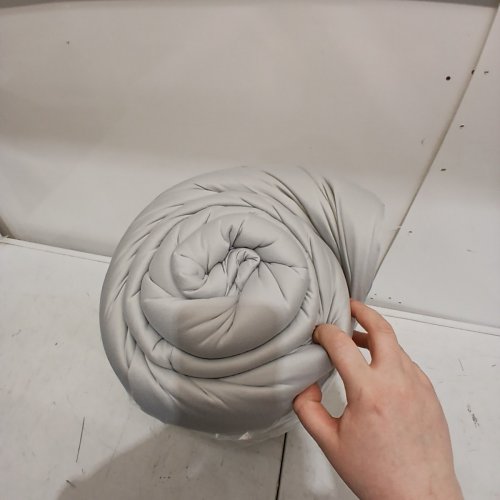 MELLOW MARSHMELLOW COMFORTER EXTRA FLUFFY DOUBLE-STUFFED DOWN ALTERNATIVE DUVET INSERT - QUEEN/FULL - GREY/WHITE image 3