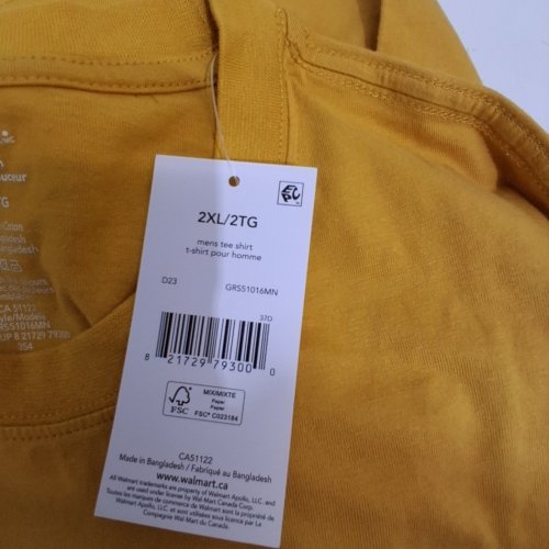 MEN'S GEORGE CREW NECK T-SHIRT - 2XL - MUSTARD YELLOW (STYLE: GRS51016MN) image 2