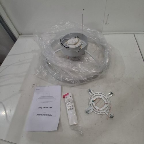 MODERN LOW PROFILE BLOWING AND LIGHTING INTELLIGENT CEILING FAN - 36W - 200MA - WHITE/GREY (MODEL: YY-FSD-IR-200MA) image 2