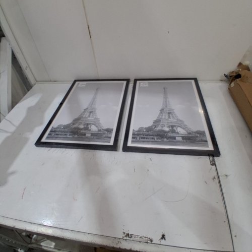 2PK UPSIMPLES MATTED PICTURE FRAME FOR INDOOR HOME AND OFFICE DÉCOR, 16" X 20" WITHOUT MAT & 11" X 14" WITH MAT, BLACK/WHITE, (MODEL: CH-UP12082) image 2