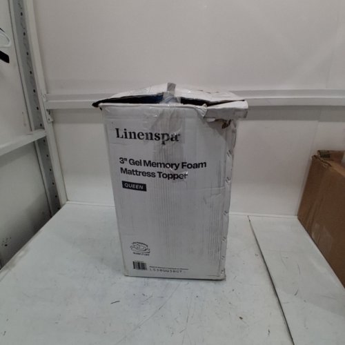 LINENSPA MEMORY GEL INFUSED COOLING FOAM MATTRESS TOPPER - 3" X 75" X 57-QUEEN- BLUE image 5