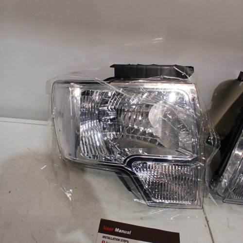 2PC NILIGHT HEADLIGHT ASSEMBLY FOR FORD F150 2009-2014 - CHROME HOUSING CLEAR CORNER LENS HEADLAMP REPLACEMENT (MODEL: FLT2-1001W) image 6